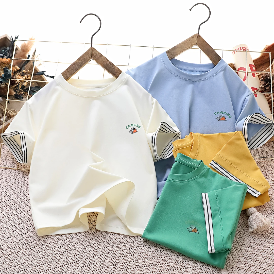 潮流儿童短袖t恤男童女童体恤宝宝上衣小孩打底衫夏装高品质童装