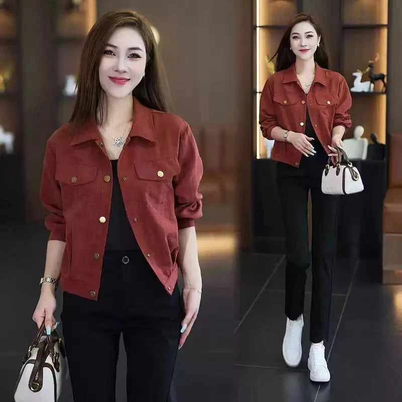 早秋新款短外套女薄款时尚百搭韩版小个子上衣春秋季休闲夹克开衫
