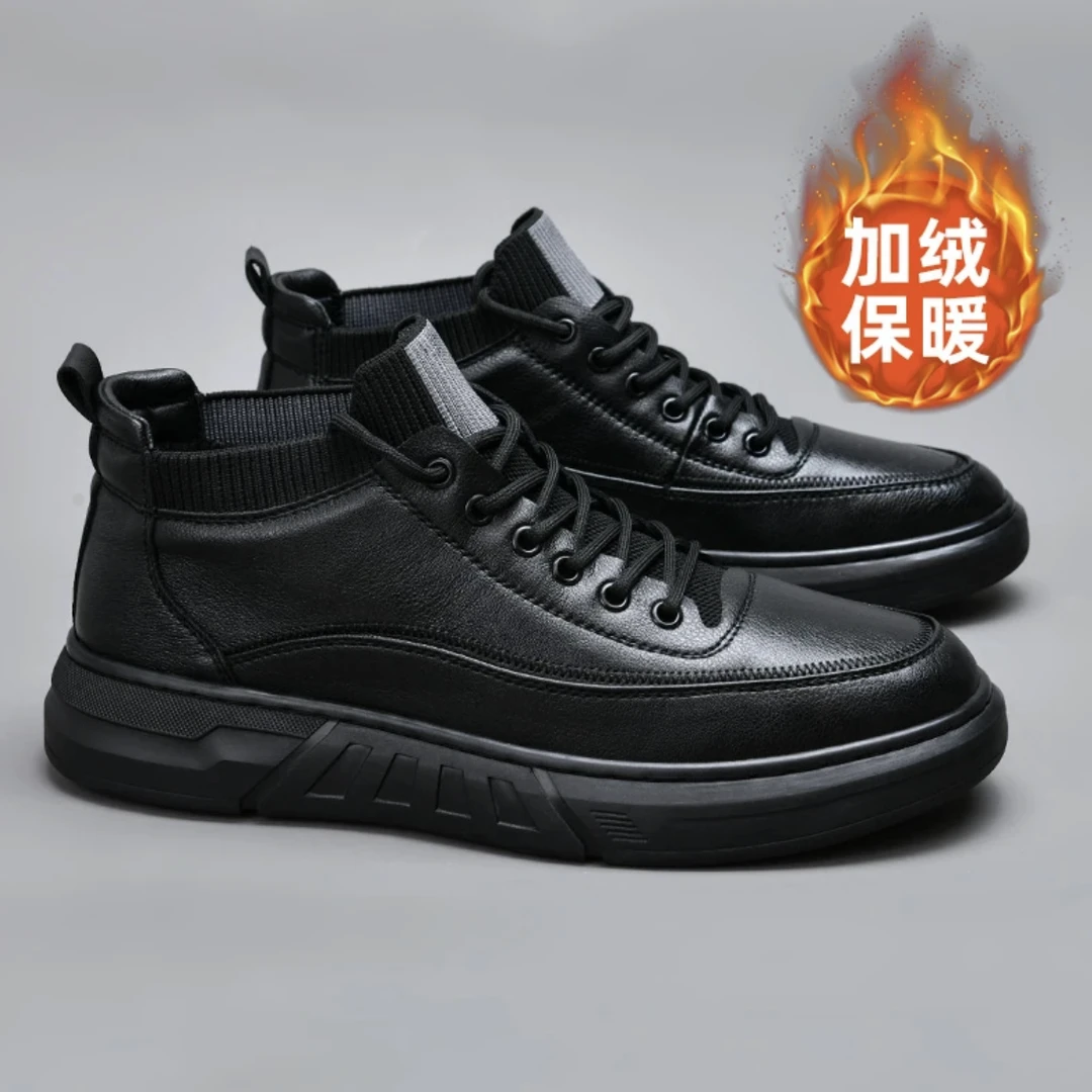 秋冬增高厚底马丁靴男 时尚百搭男鞋潮流马丁鞋休闲男士靴子男靴