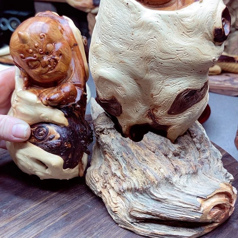 【闪购商品】柏木根雕诗****沙