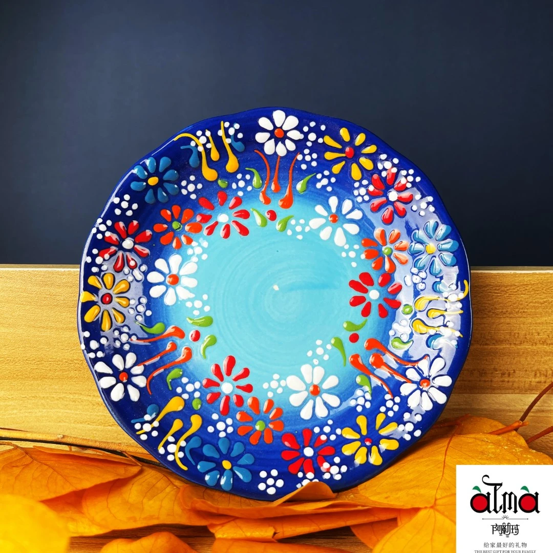 【Reborn组合】阿勒玛 【蓝贵夫人】手绘装防烫耐磨加厚6寸碟2个