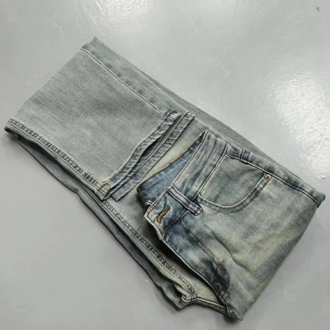 【南油彬哥】蓝色直筒款牛仔裤2078