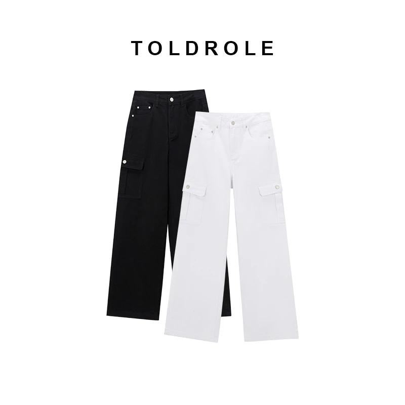 TOLDROLE/设计师24年春季百搭新款宽松工装牛仔休闲裤7541/4106