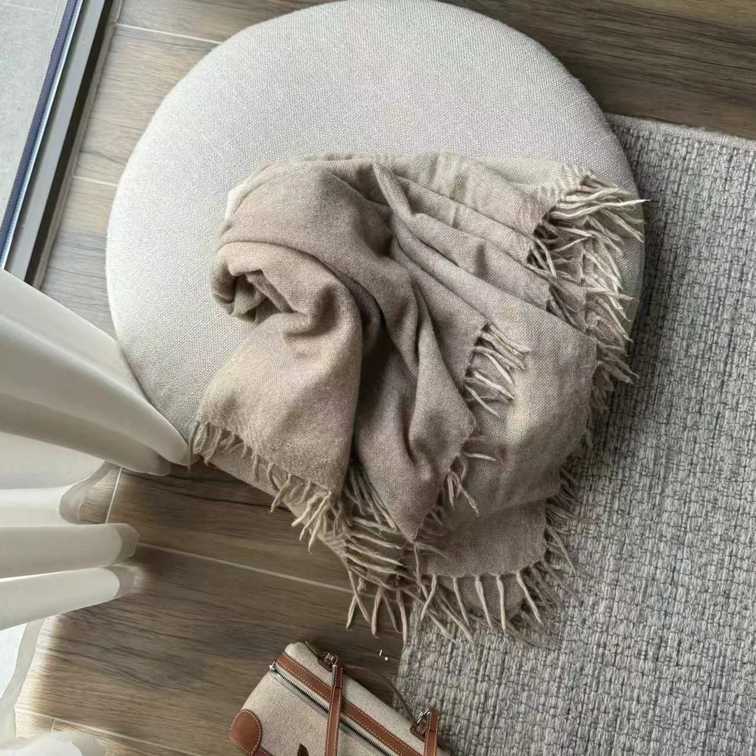 TOLDROLE/设计师秋冬流苏围脖羊绒围巾加厚保暖披肩2121