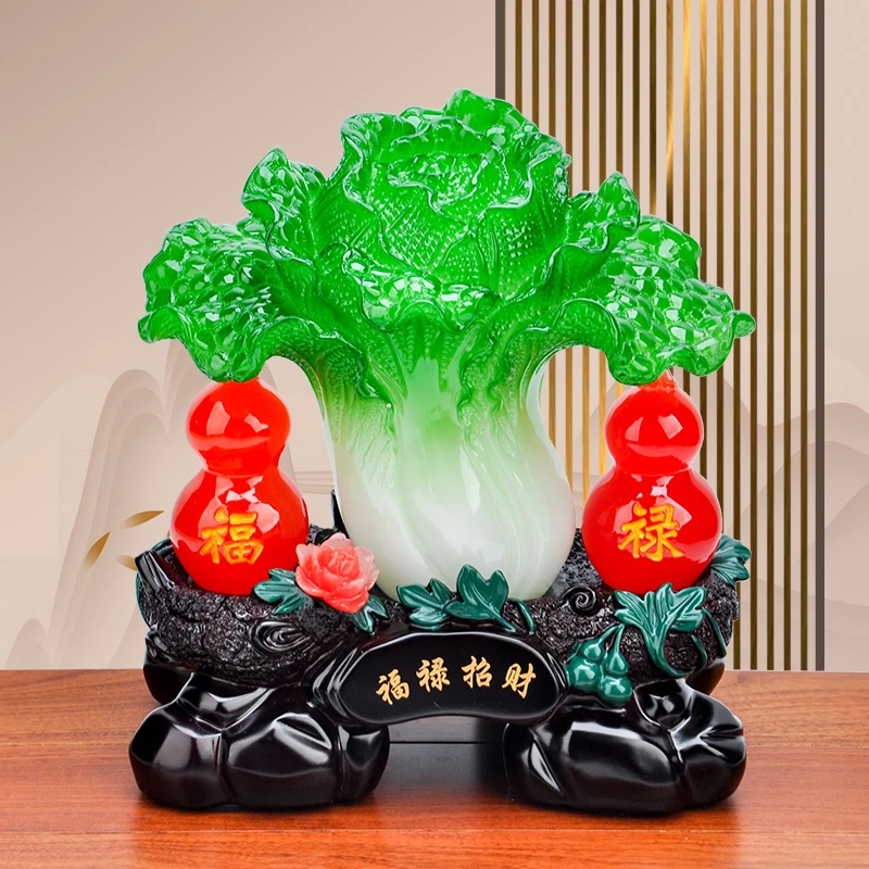 双葫芦福禄白菜百财家里客厅电视柜酒柜装饰品摆件工艺品