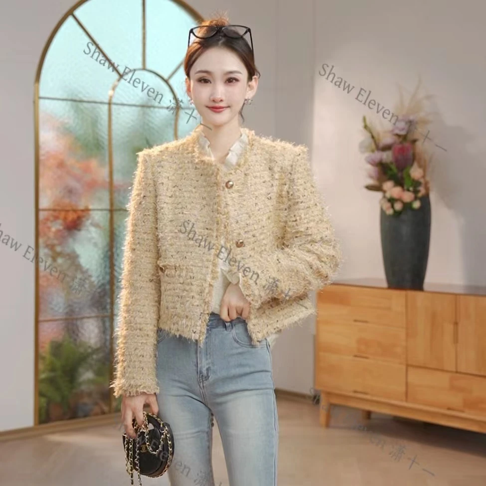 【Shaw Eleven】千金风外套女短款2024新款法式名媛气质高级风2405