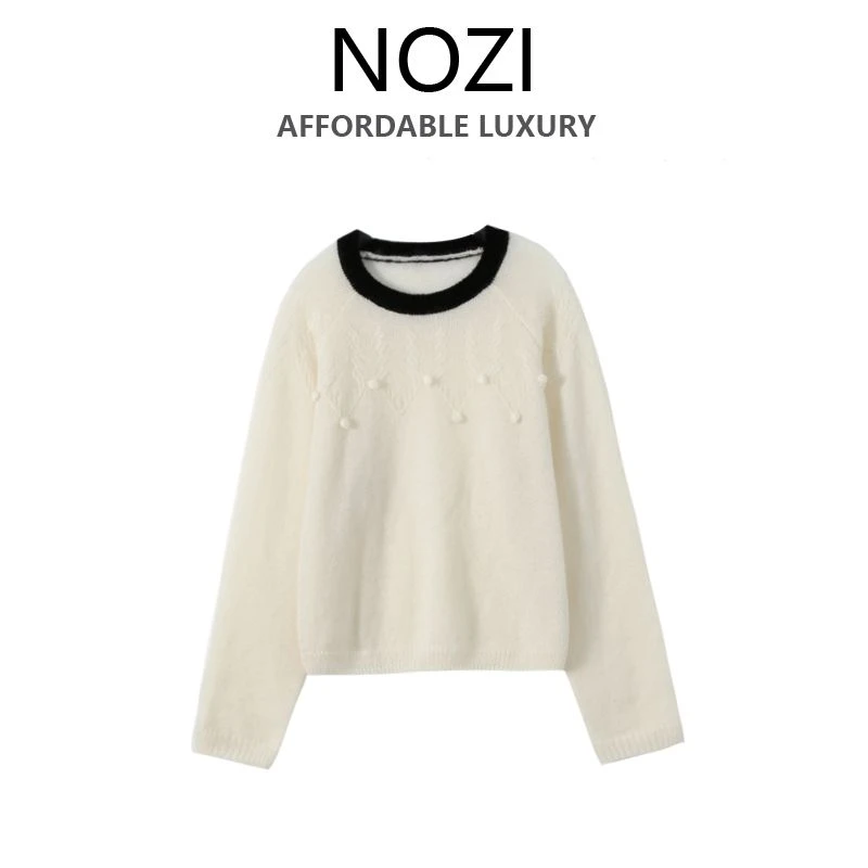 【NOZI】女装针织衫高定轻奢风2024新款洋气4006