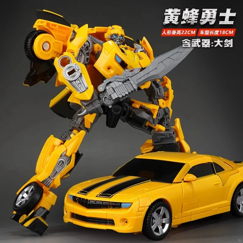 儿童玩具雪佛兰黄蜂战士变形玩具合金版汽车机器模型手办高级摆件