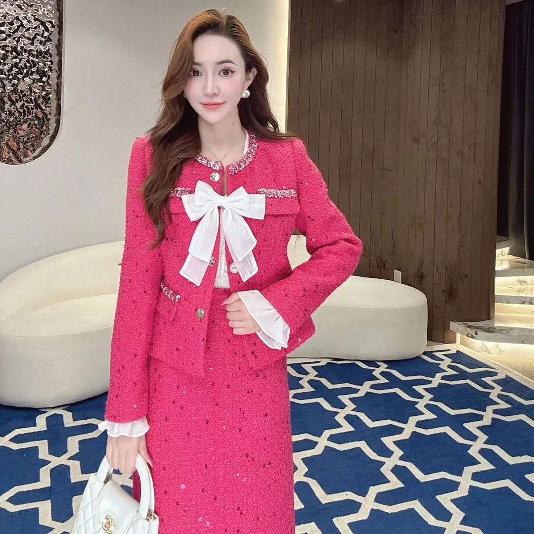 【MIA.G】【霓虹美人】修身气质小香风上衣  XY633