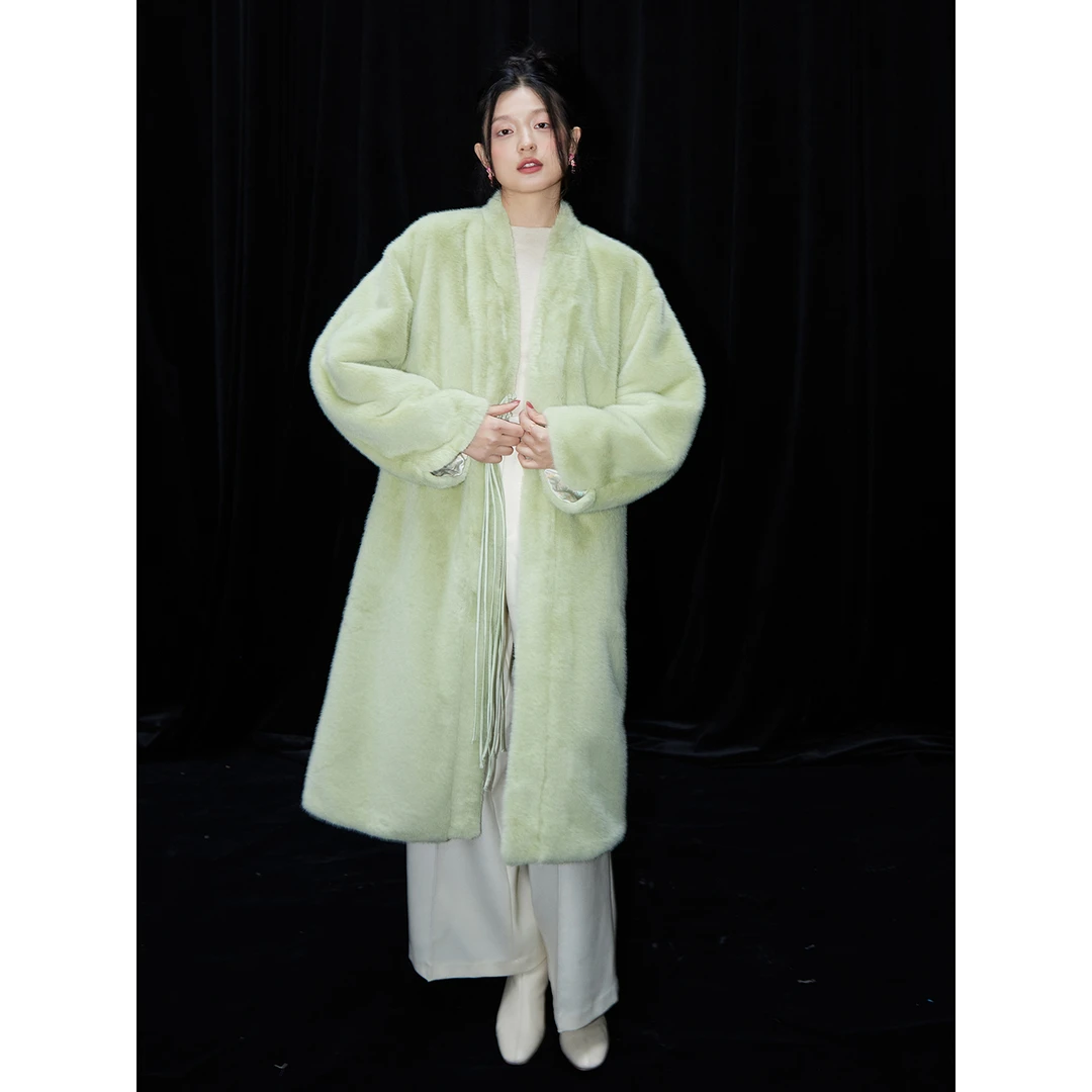 明星同款 龙凤呈祥提花 | 正反两穿 | 手工流苏盘扣大衣b