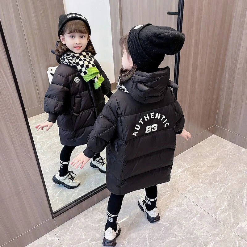 童装潮款Y女童羽绒服冬装新款女宝长款保暖网红时尚宝宝外套