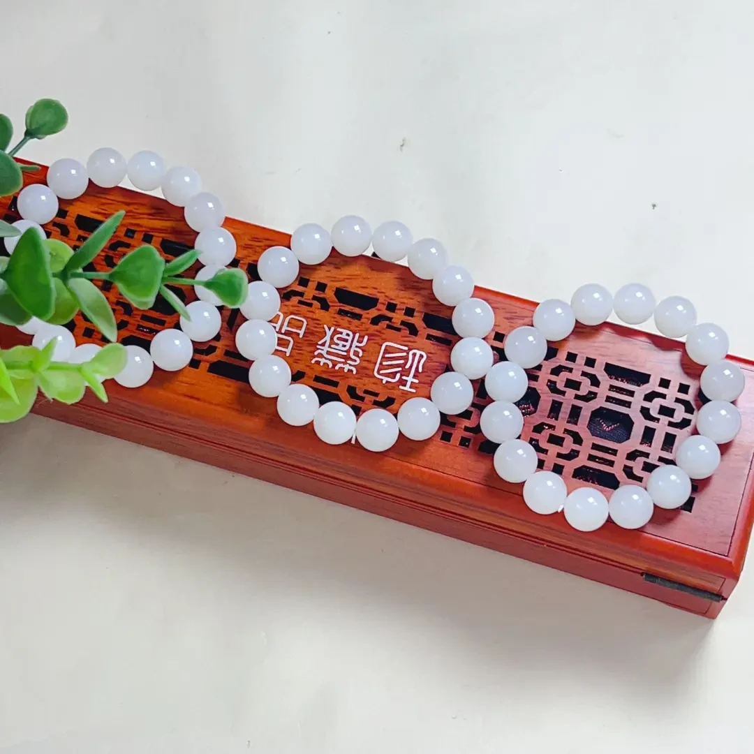 【西部白马】WTL015X-新疆天然和田玉手串12mm(多样性发一件)