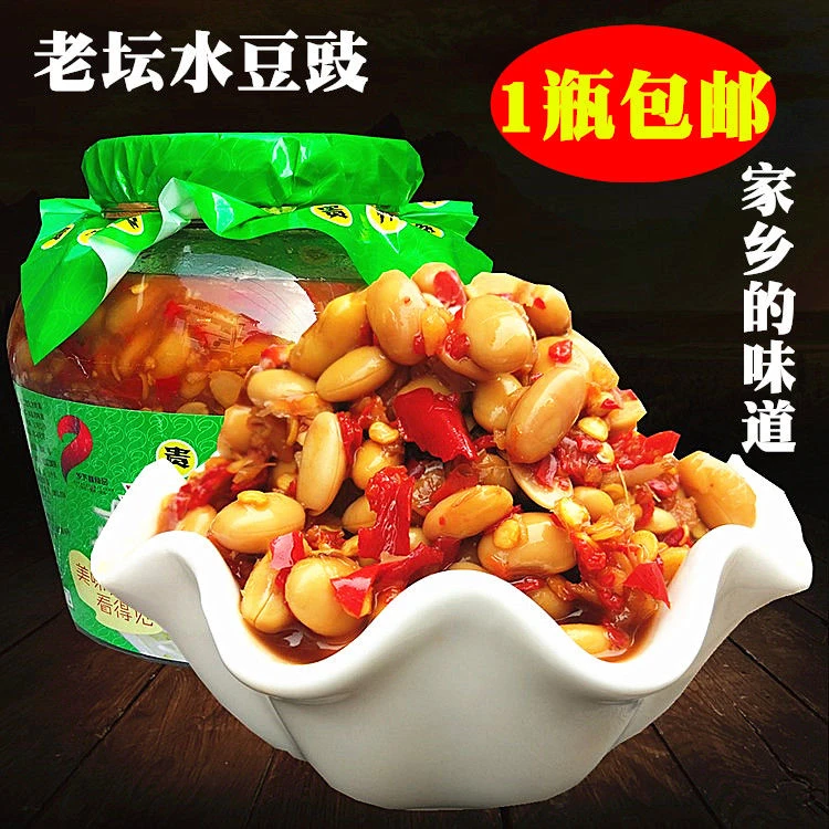 老坛水豆豉贵州乡下妹风味豆食拌大葱农家水豆鼓凉拌调料特产610g