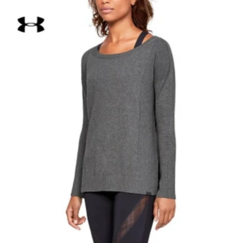 UA安德玛 女款运动健身针织无帽套头衫1330962-019