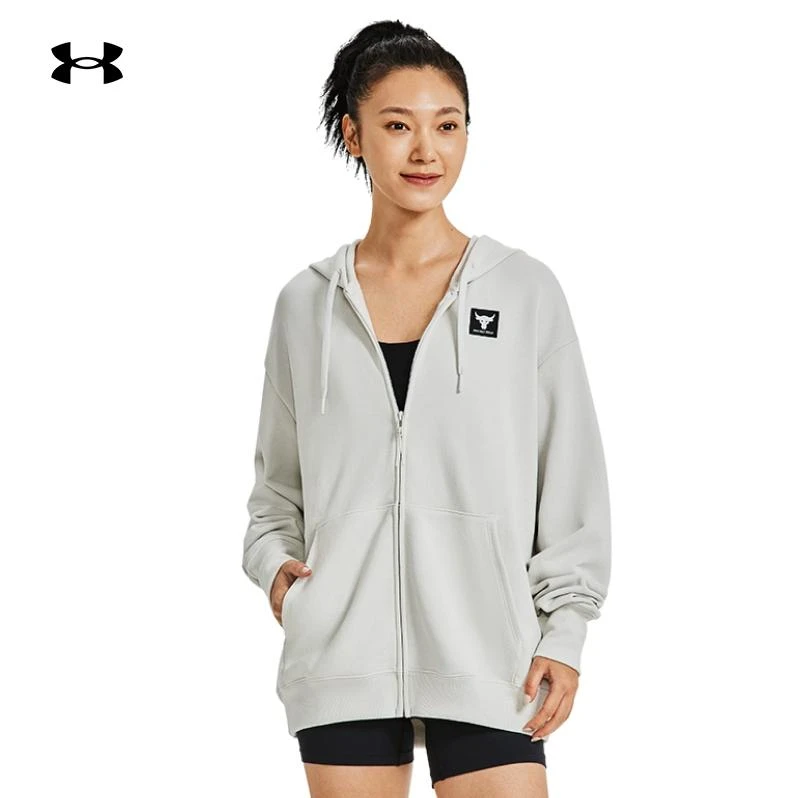 安德玛UA Rock强森 女跑步健身训练连帽外套1382176