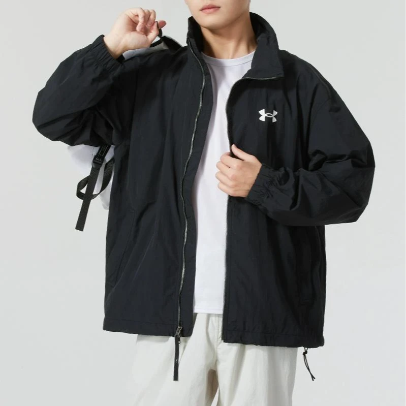 安德玛外套男装秋潮流休闲夹克健身跑步训练上衣1387995