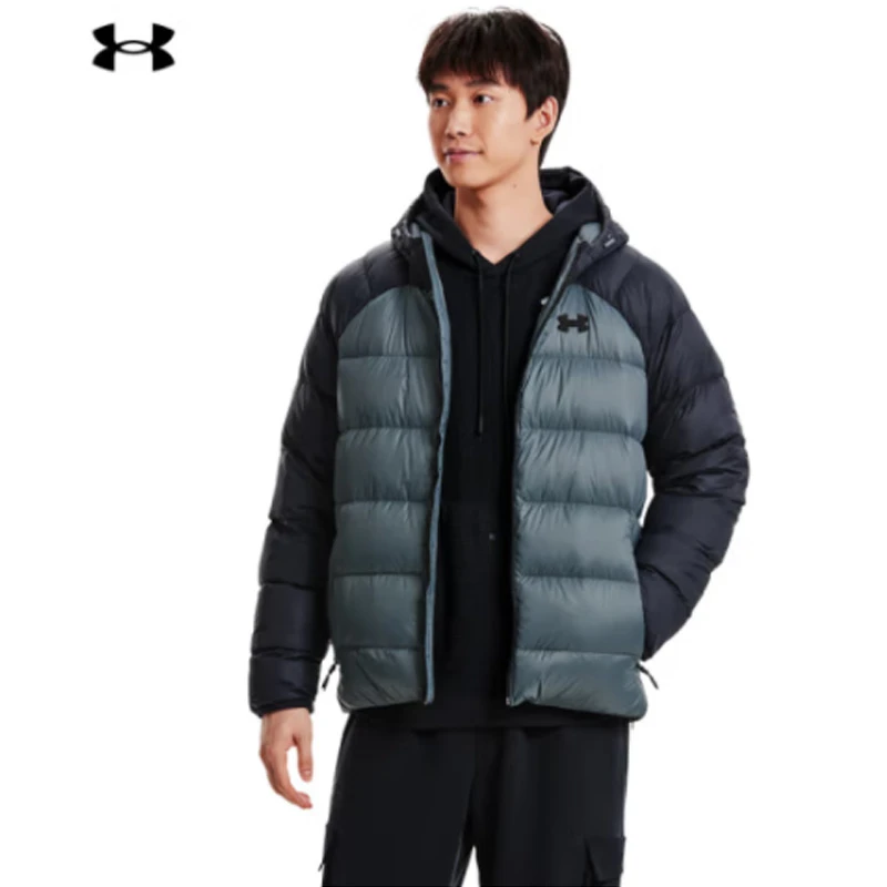 安德玛UNDERARMOUR秋冬男短款鸭绒训练运动羽绒服1364903