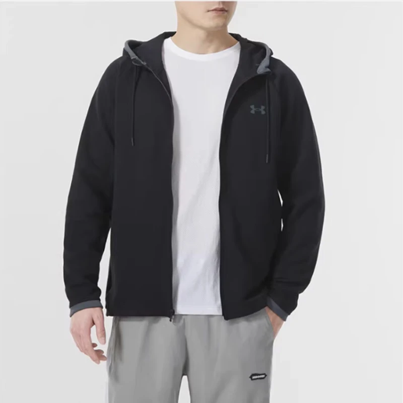 UA安德玛男子健身运动服跑步休闲针织连帽卫衣1379659-