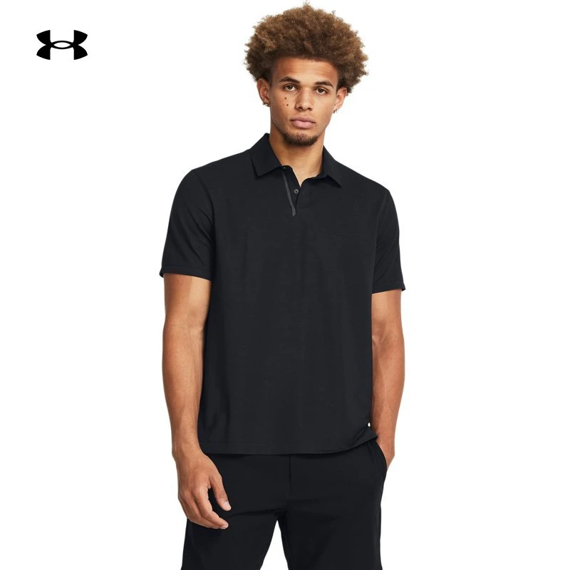 安德玛男POLO衫24夏速干透气短袖运动休闲T恤1385128-