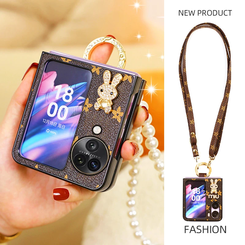 高档findn3flip手机壳折叠oppofindn3flip挂绳n3flip全包防摔女款