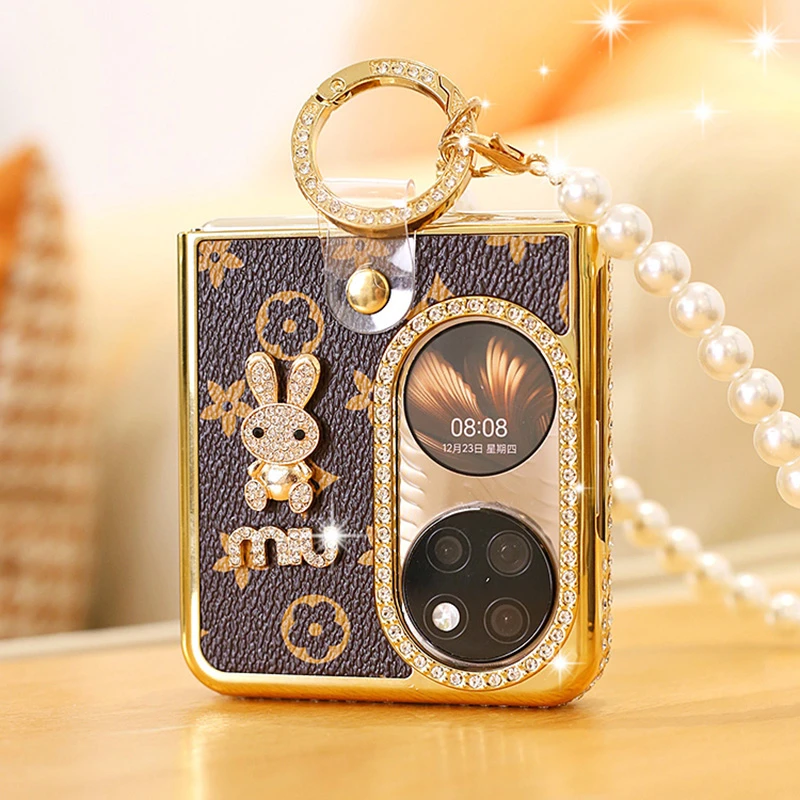 镶钻华为Pocket2手机壳pocket 2折叠高档s防摔斜挎女款2