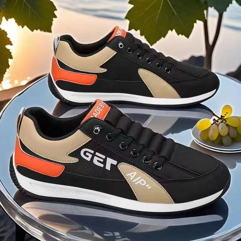 春季新款男鞋韩版时尚休闲鞋男士跑步鞋软底软面潮流百搭阿甘潮鞋