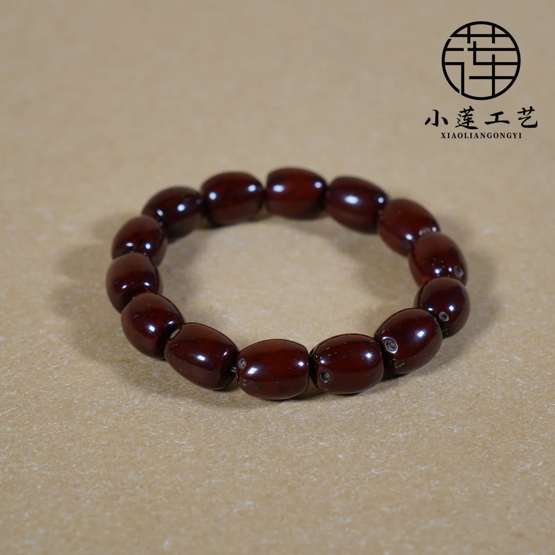 【黑金紫金鼠】玉化黑金紫金鼠单圈籽料文玩菩提手串多样性发其一