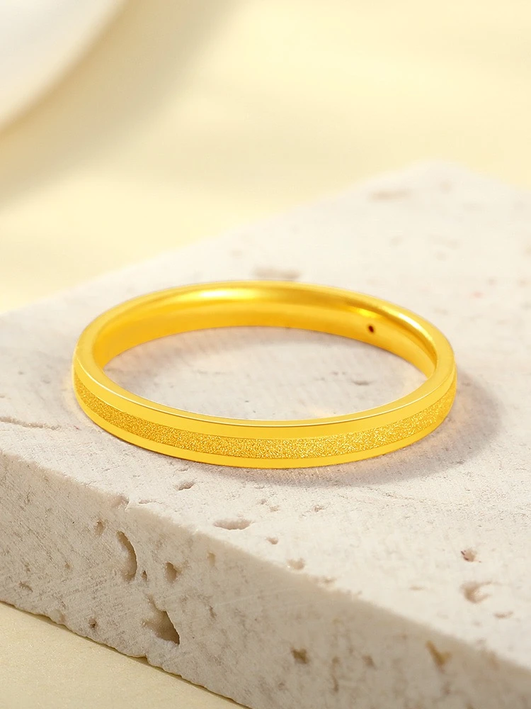 Chow Tai Seng/周大生直供三生三世足金戒指百搭精致百搭情侣礼物