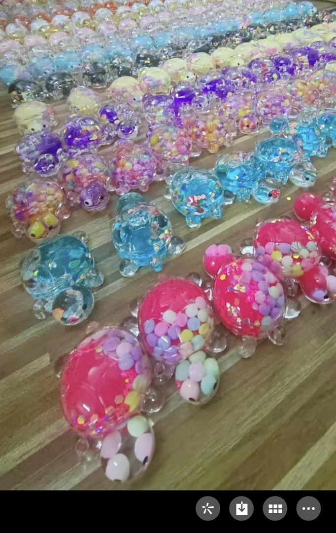 夜光流沙入油乌龟DIY对对碰荧光摆件鱼缸动物模型仿真过家家玩具