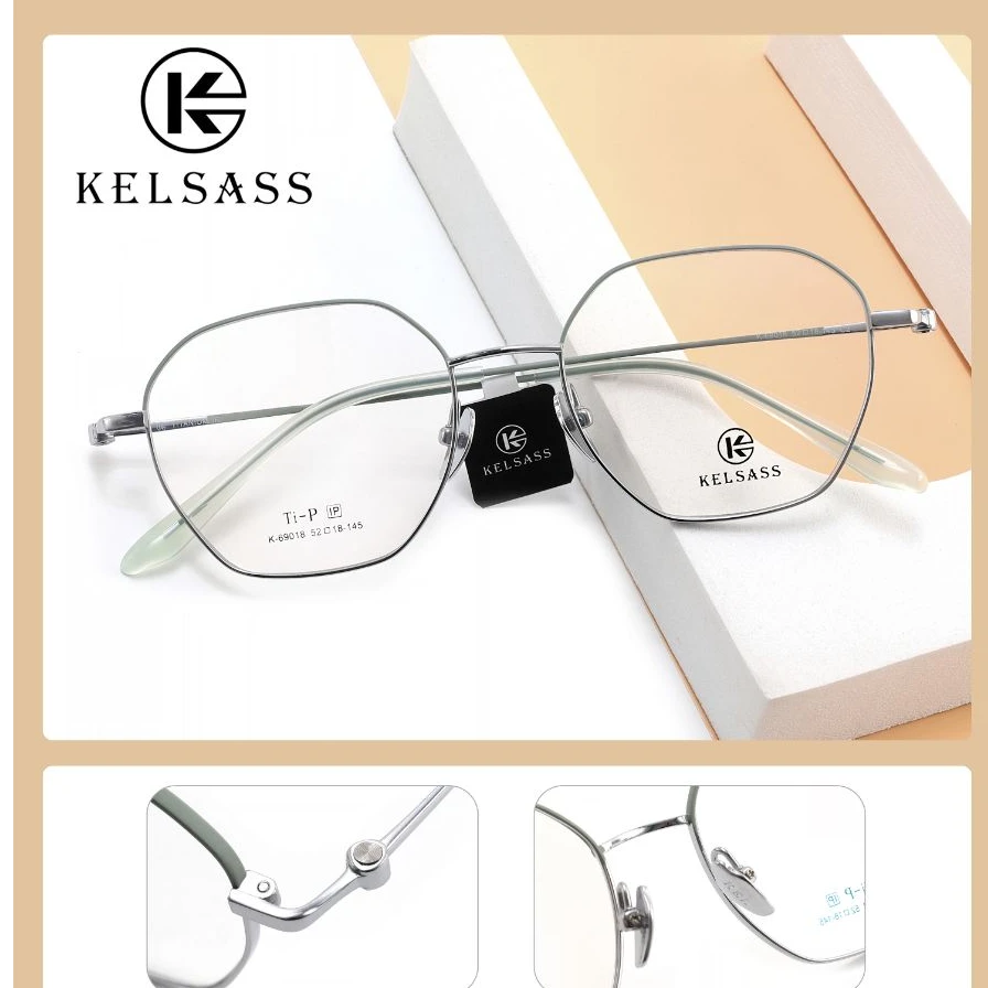 KEL.纯钛复古商务淑女眼镜架