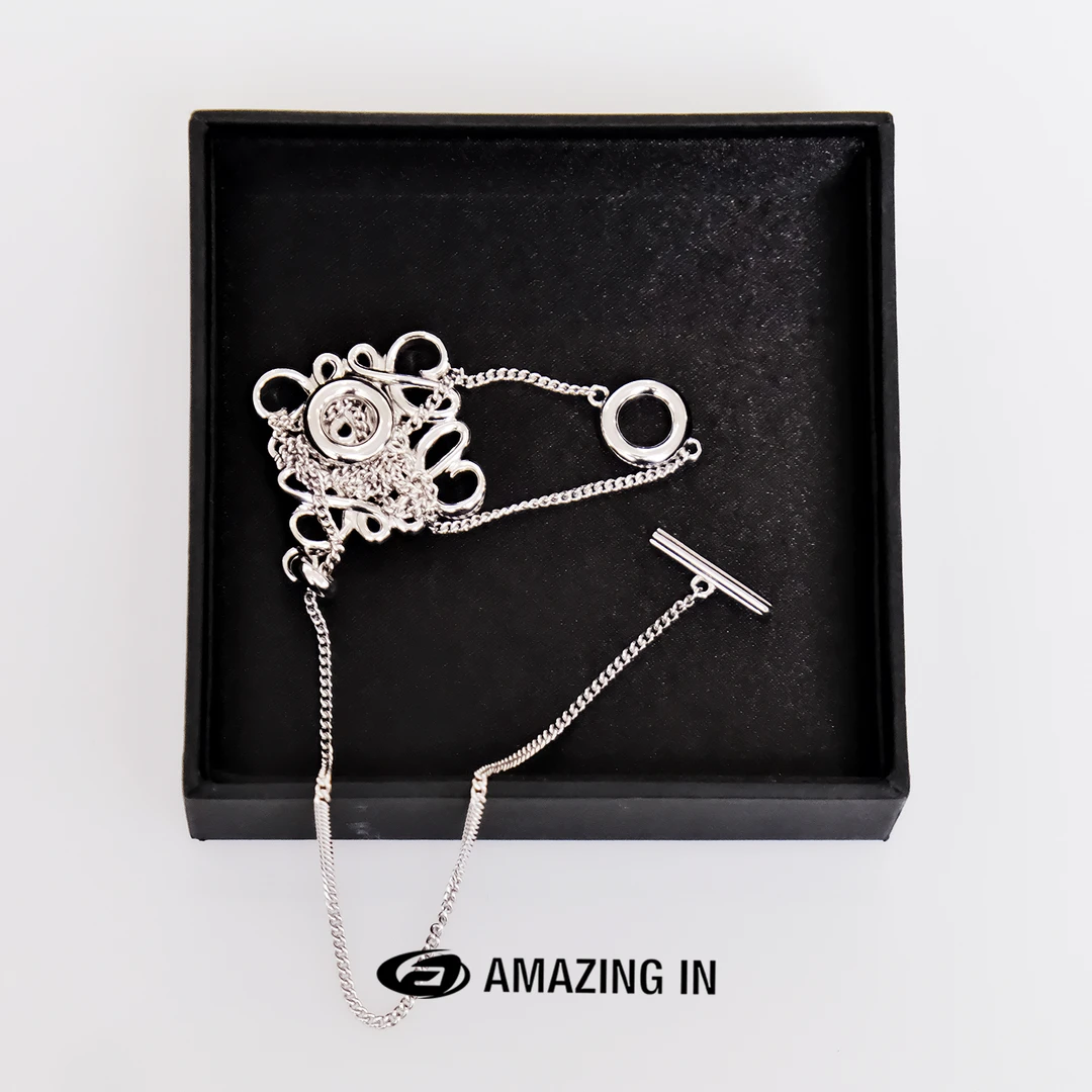 坠链均足银 AMAZING IN “银絮星空”纯银镀白金项链A23928-RITA003