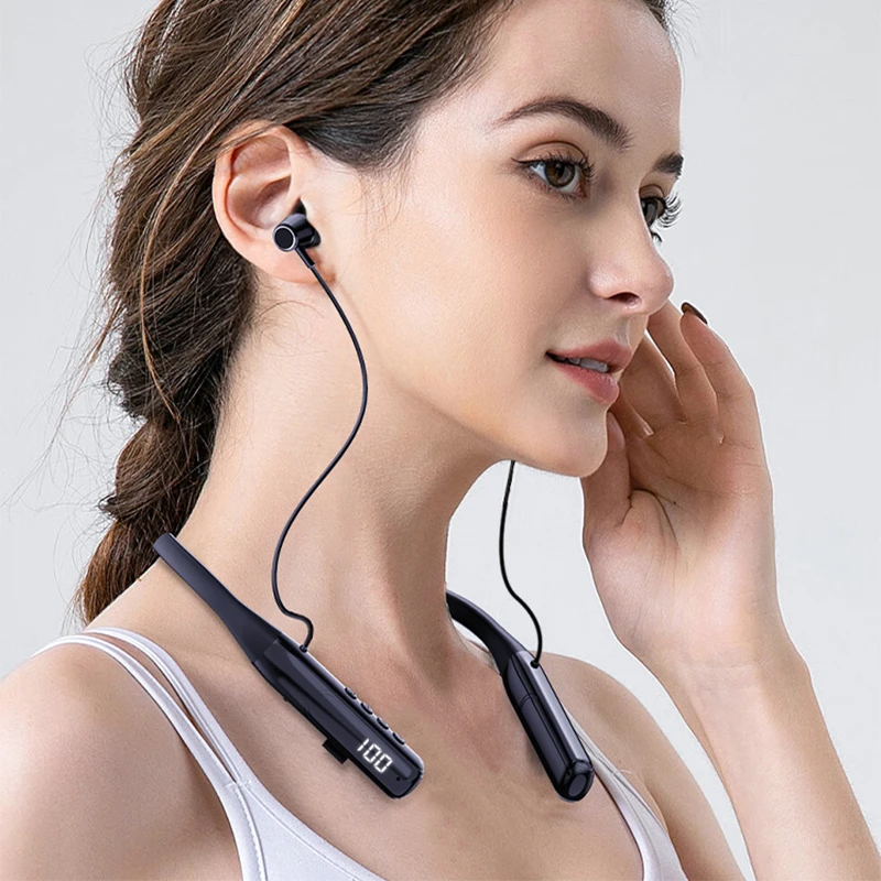 华音达挂脖蓝牙耳机超长续航入耳顶配喇叭插卡运动重低音游戏跑步