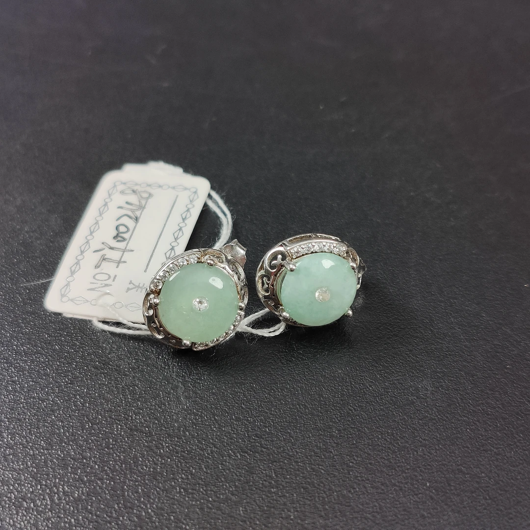 【古董售卖】【近现代】TY00248翡翠耳钉