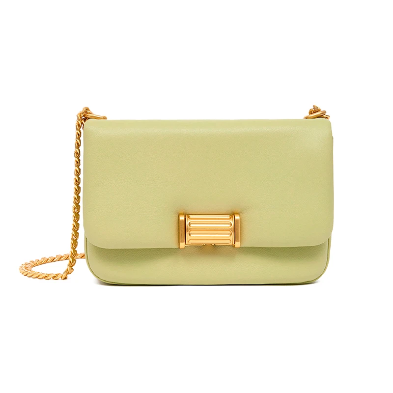 KUNOGIGI/古良吉吉牛皮包链条包中号fufu包女单肩斜挎包包女