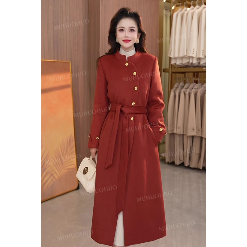 女装2024冬季新款气质时尚设计师高定款收腰显瘦中长款羽绒大衣