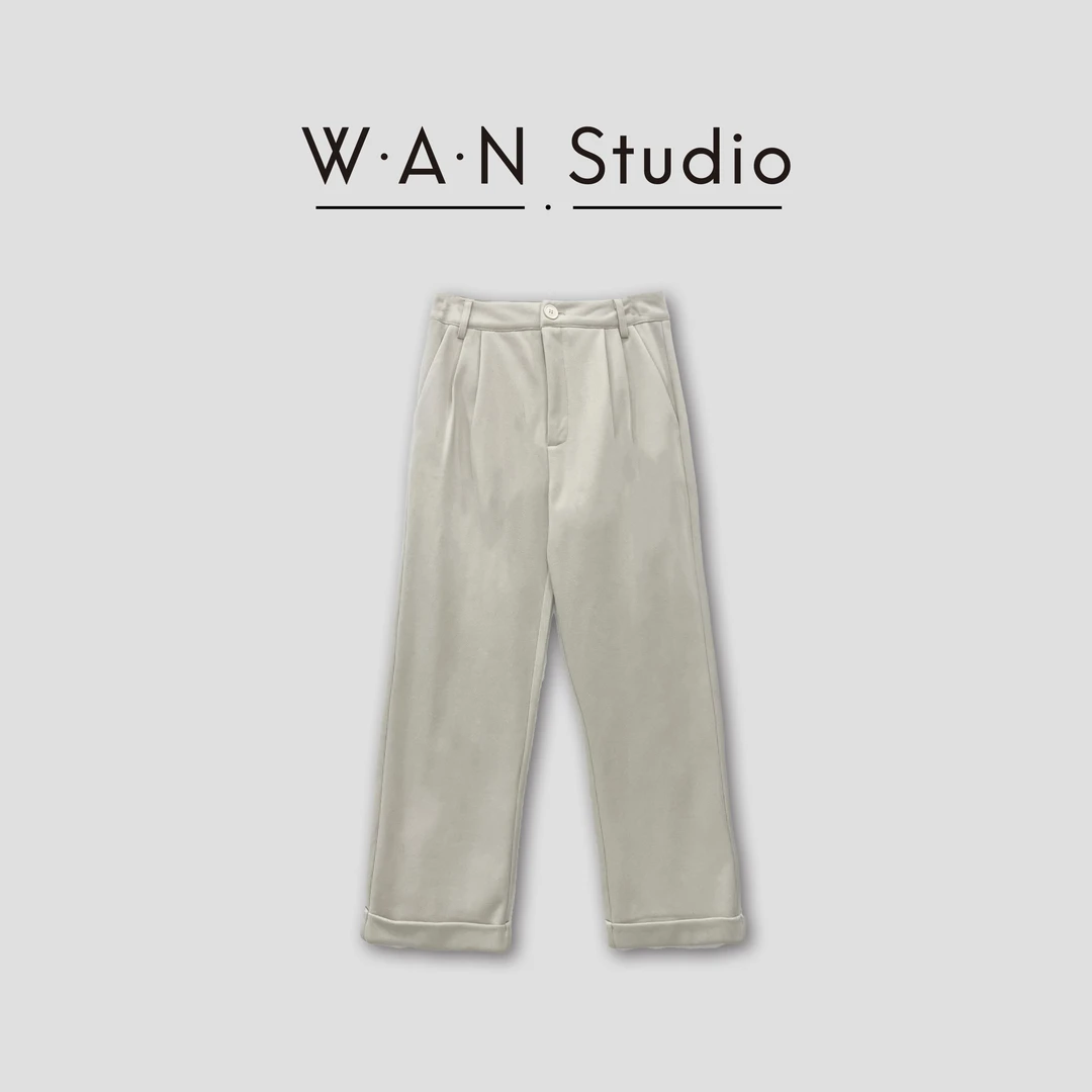 【玖】秋冬直筒时尚百搭毛呢休闲裤-JZ111153