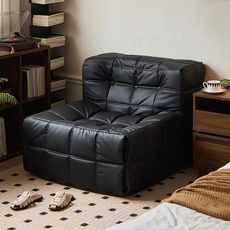 华夫格鹿岛懒人沙发轻奢简约小户型阳台躺椅单人沙发椅阳台沙发椅