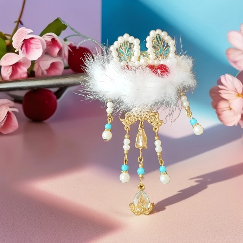 翠梧簪语 新中式醒狮檀木发簪国风高级感旗袍汉服精致盘发簪子