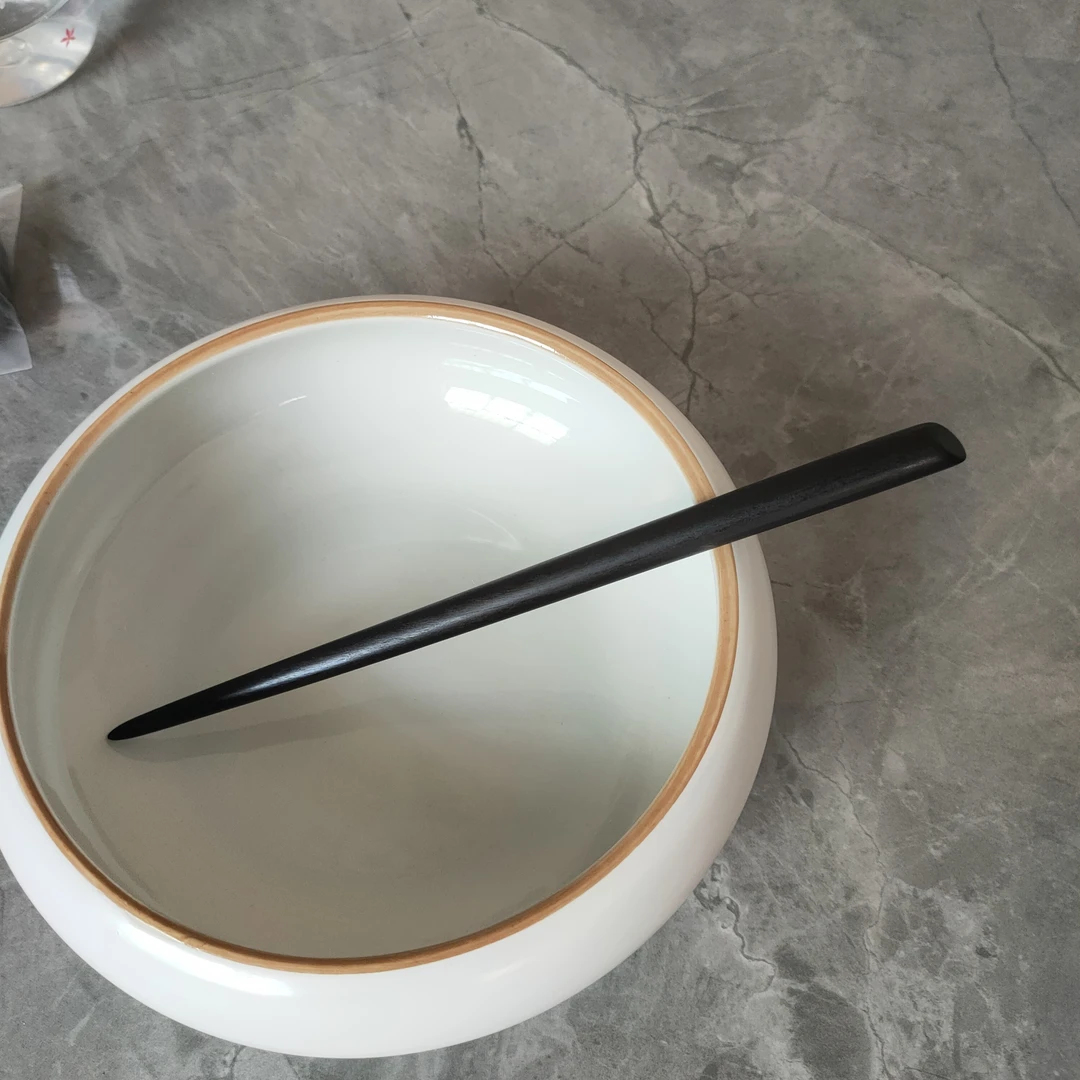 翠梧簪语素绾简约檀木发簪发饰头饰新中式基础盘发簪子长约18厘米