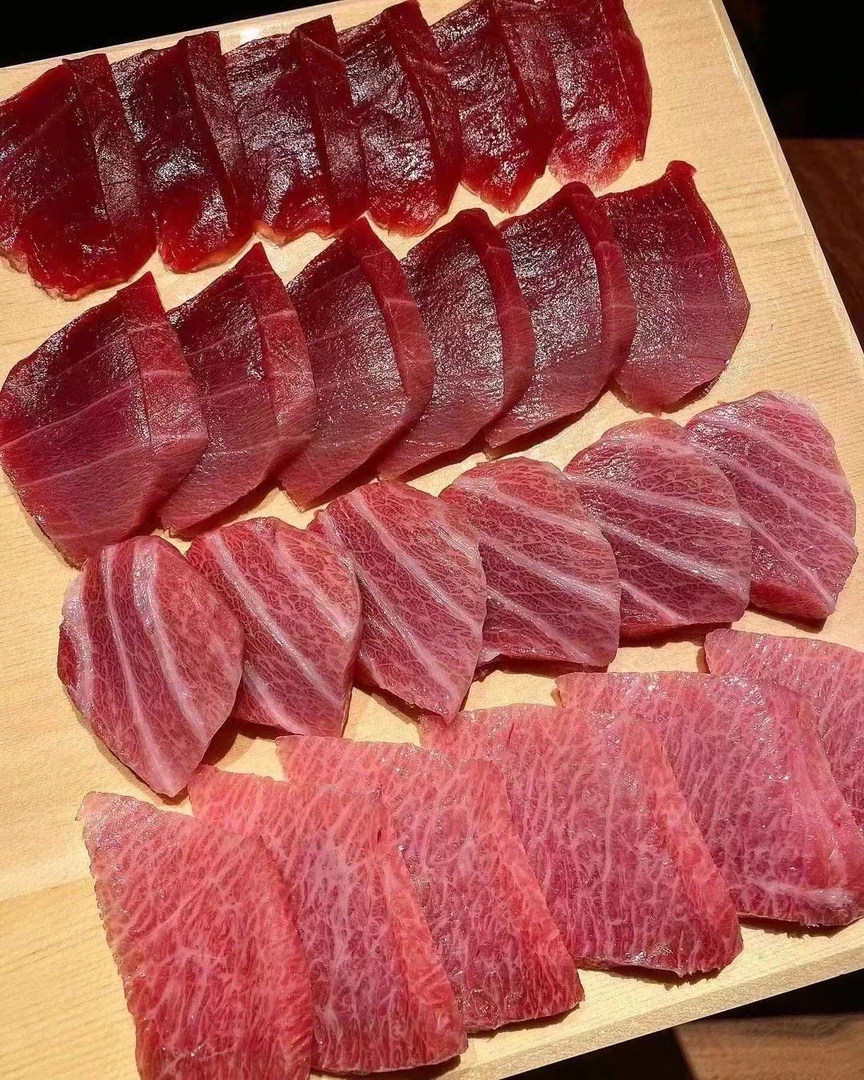 赤身中腹大腹三拼新鲜低温深海蓝鳍金枪鱼生鲜刺身料理300克