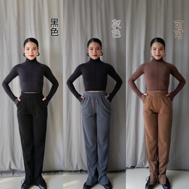 【原创】T臀线高腰哈伦运动裤  裤脚开叉 棉质体感 舒适吸汗