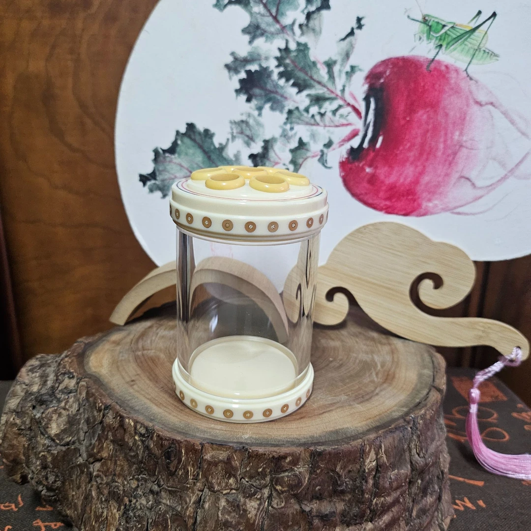 密胺七孔橄榄铆钉镶嵌蝈蝈罐