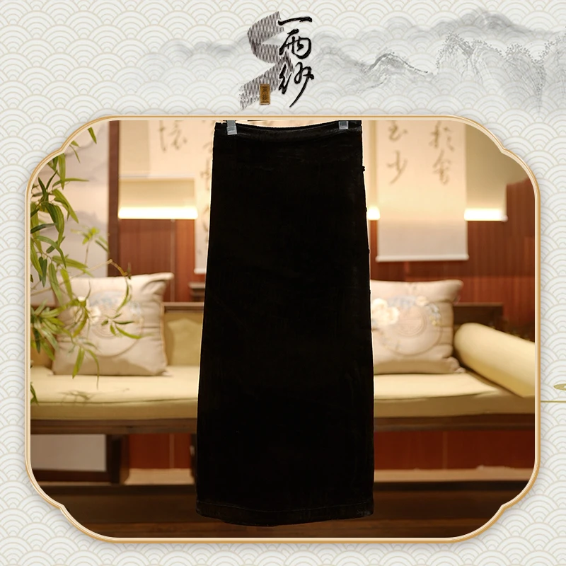 【长绒真丝绒●一步裙】238763桑蚕丝坯布350g真丝绒裙子新中式