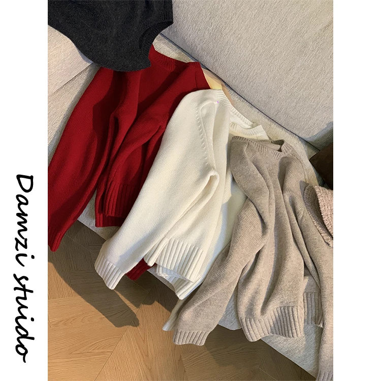 DA麦子 圣诞毛衣 专属版马鞍肩高支100绵羊毛毛衣 MZ9110马鞍肩