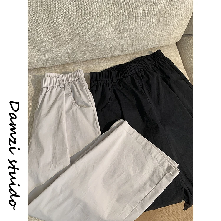 DA麦子 通勤工装裤 超薄干爽锦棉山系九分裤女 MZ5308山系裤