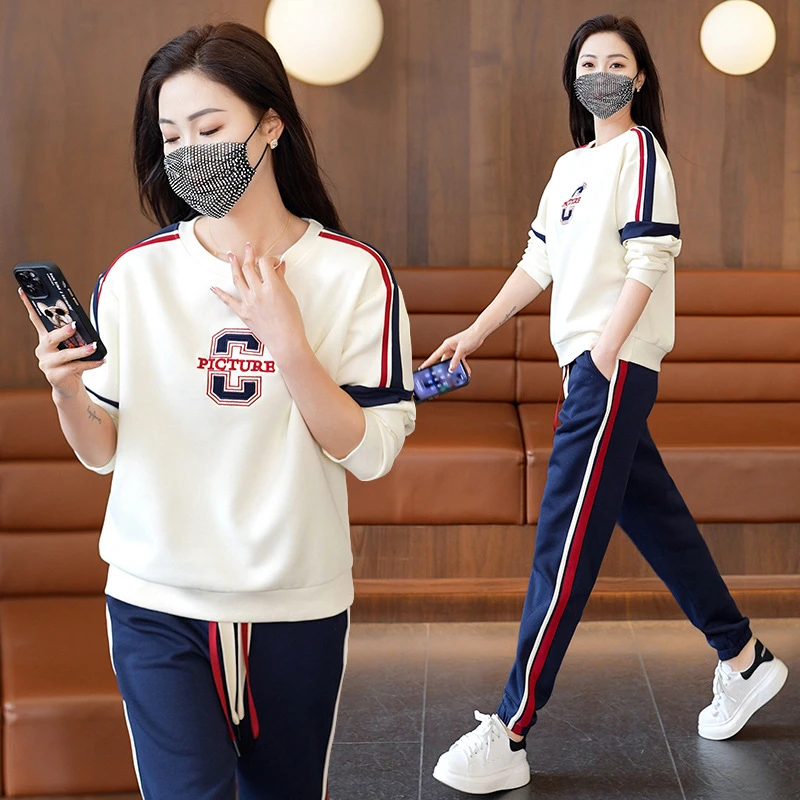 休闲时尚运动服套装春秋2023年新款洋气质时髦青年女装两件套减龄