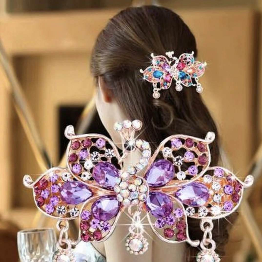 小号弹簧夹凤凰发卡成人高档时尚优雅韩版头饰气质顶夹发卡子