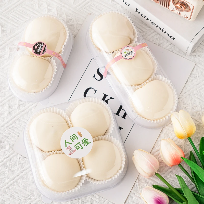 雪媚娘包装盒蛋黄酥肉松小贝泡芙烘焙西点打包盒2/3/4粒包装盒子