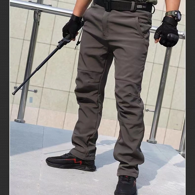 P1软壳战术裤防风保暖加绒冲锋裤秋冬耐磨男士保暖裤