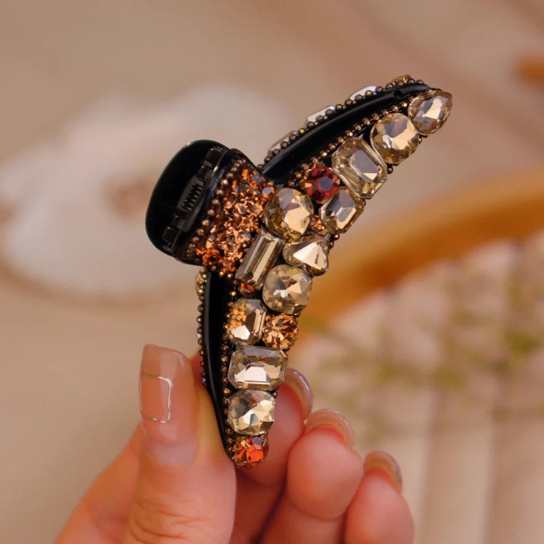 明上源M868新款韩版小月牙小号7厘米抓夹款时尚百搭简约气质发抓